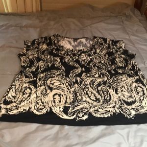 1x Rafaella Black and Cream Blouse